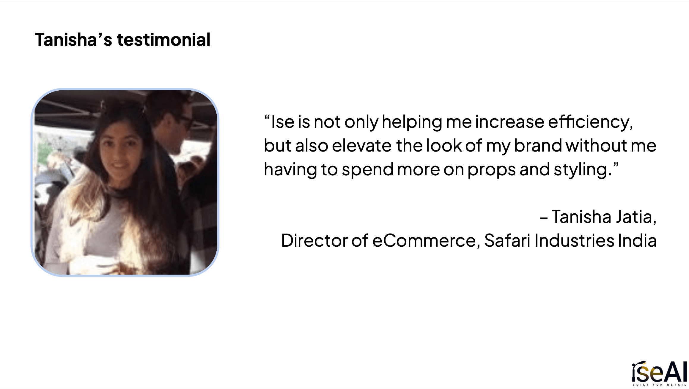 How Ise AI tripled sales for the #1 luggage brand in India